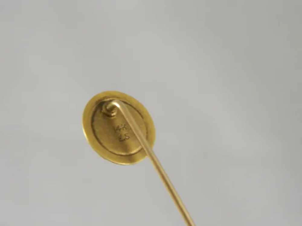 Antique 14 K Gold Garnet Stick Pin - image 7