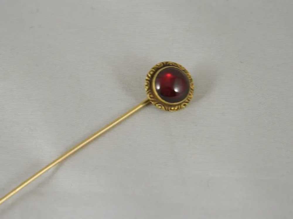 Antique 14 K Gold Garnet Stick Pin - image 8