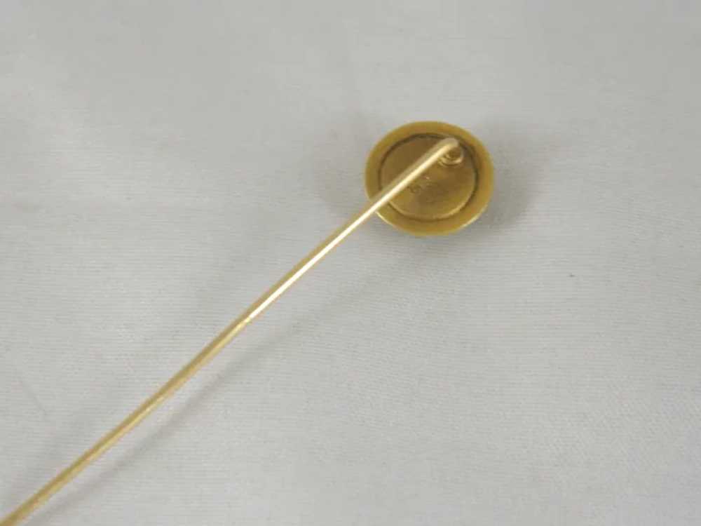 Antique 14 K Gold Garnet Stick Pin - image 9