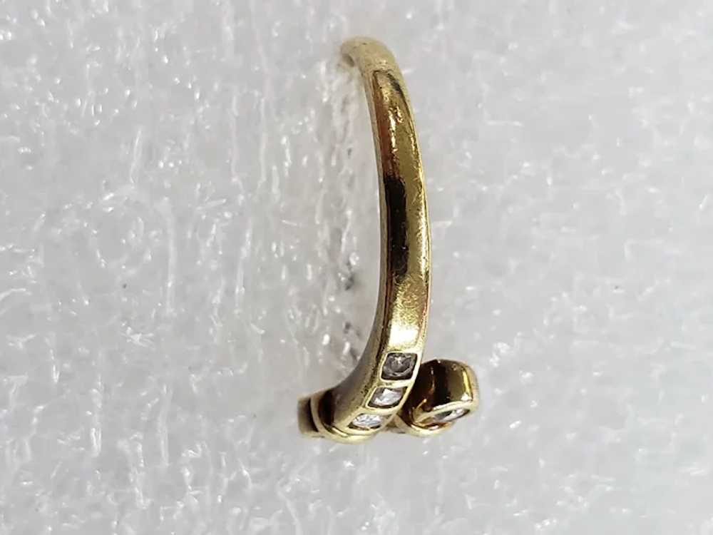 18 Karat Yellow Gold CZ Ring - image 4