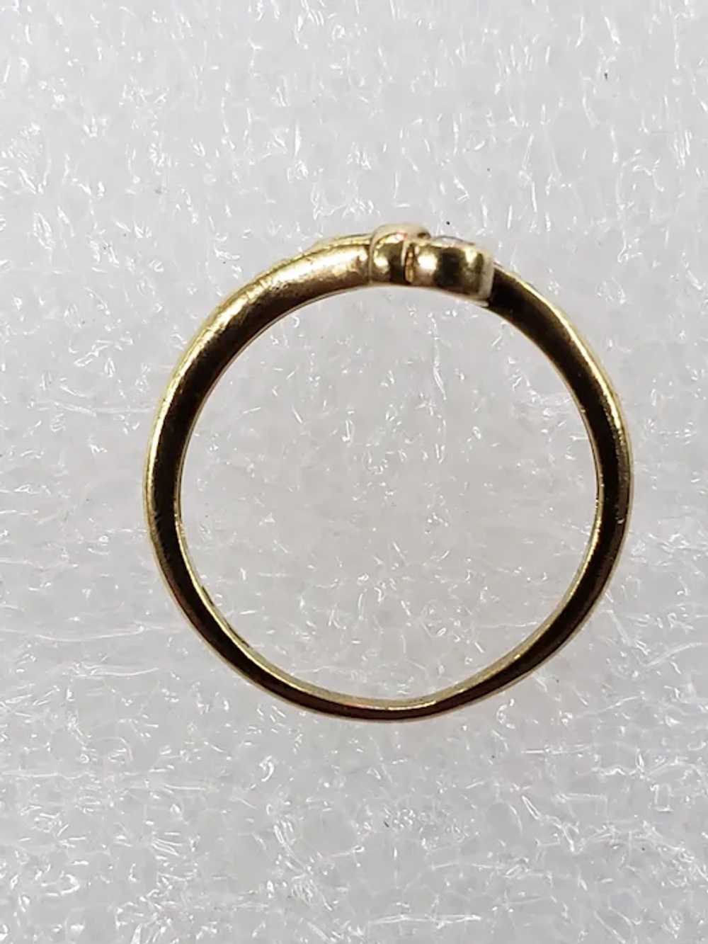 18 Karat Yellow Gold CZ Ring - image 7