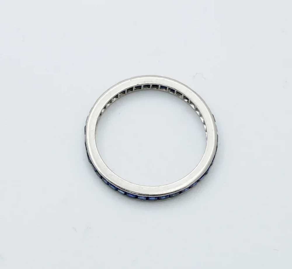 Vintage Tiffany & Co Sapphire Eternity Platinum B… - image 6