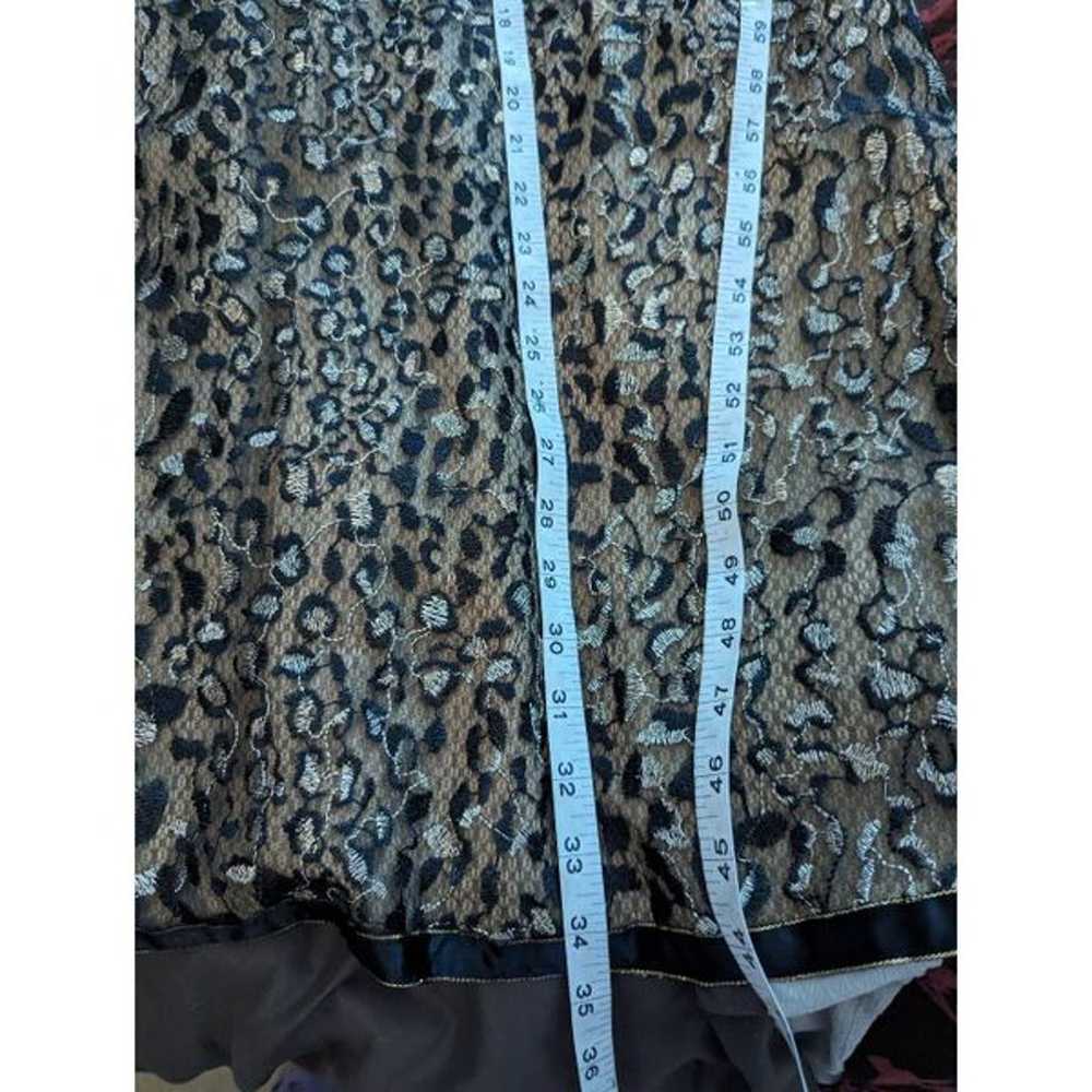 Betsey Johnson leopard embroidered mesh dress sz … - image 4
