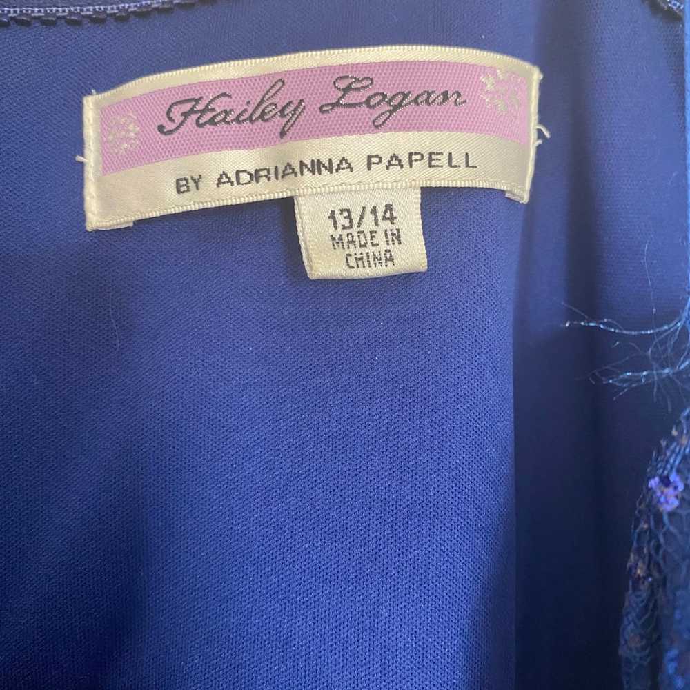 Adrianna Papell Royal Blue Glitter Dress Size:13/… - image 3