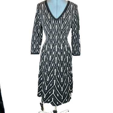 Chevron-Knit Winter Dress