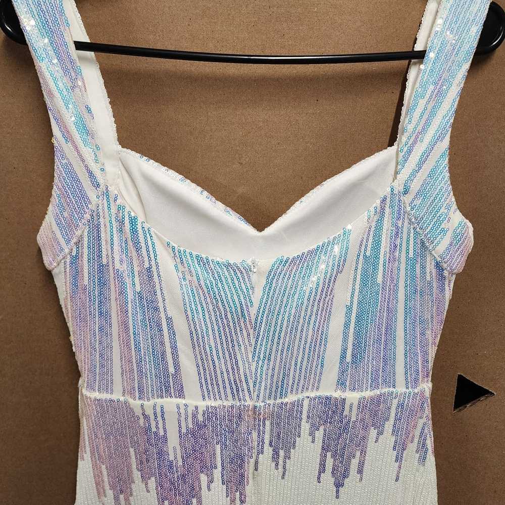 Miss Ord  SIZE L , white Iridescent  Sequin Merma… - image 1