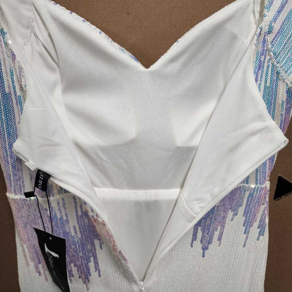 Miss Ord  SIZE L , white Iridescent  Sequin Merma… - image 3