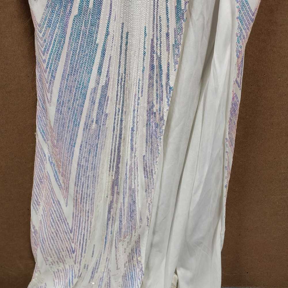 Miss Ord  SIZE L , white Iridescent  Sequin Merma… - image 8