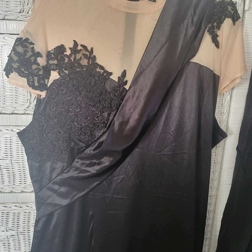 Black Mesh Formal Gown - image 3