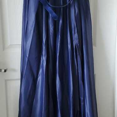 Navy Blue Strapless Evening Gown - image 1