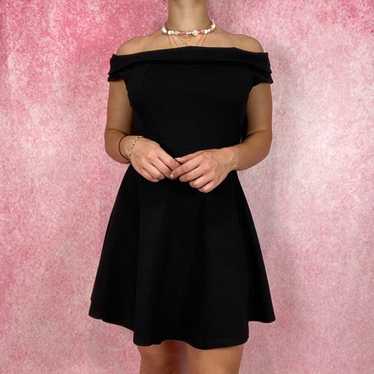 lulu's black sleeveless off-shoulder formal dress - image 1