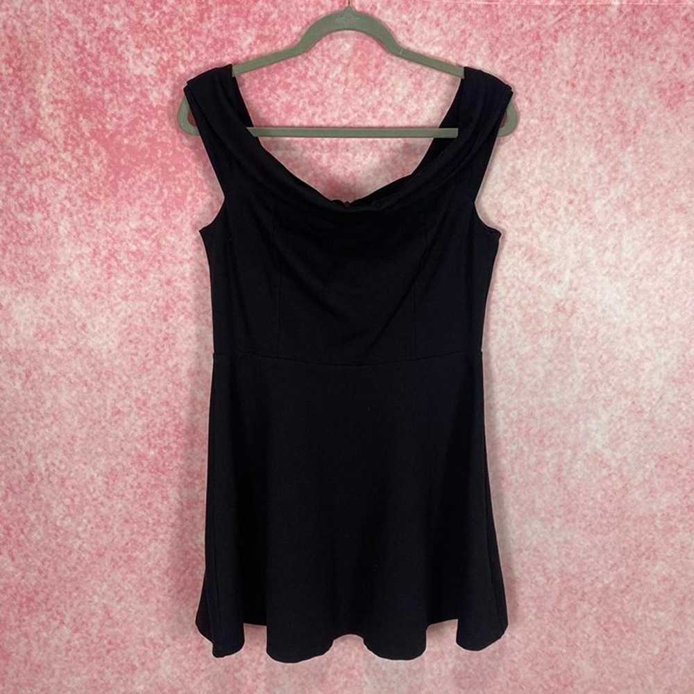 lulu's black sleeveless off-shoulder formal dress - image 2