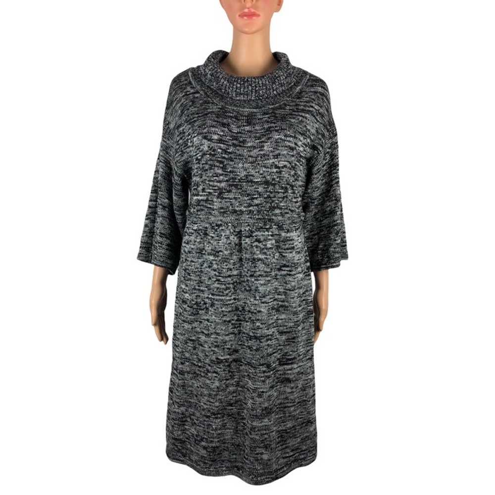 Eliza J Womens XL Dress Sweater Gray Heathered Me… - image 2