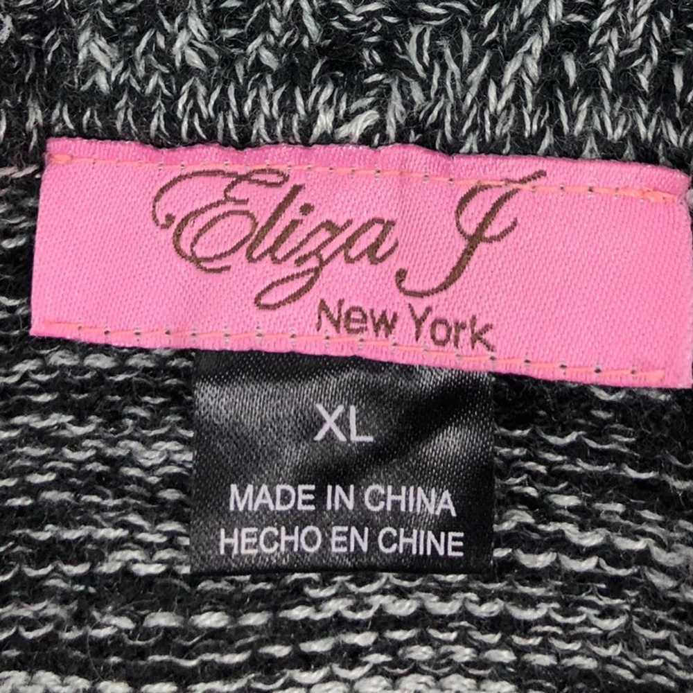 Eliza J Womens XL Dress Sweater Gray Heathered Me… - image 8
