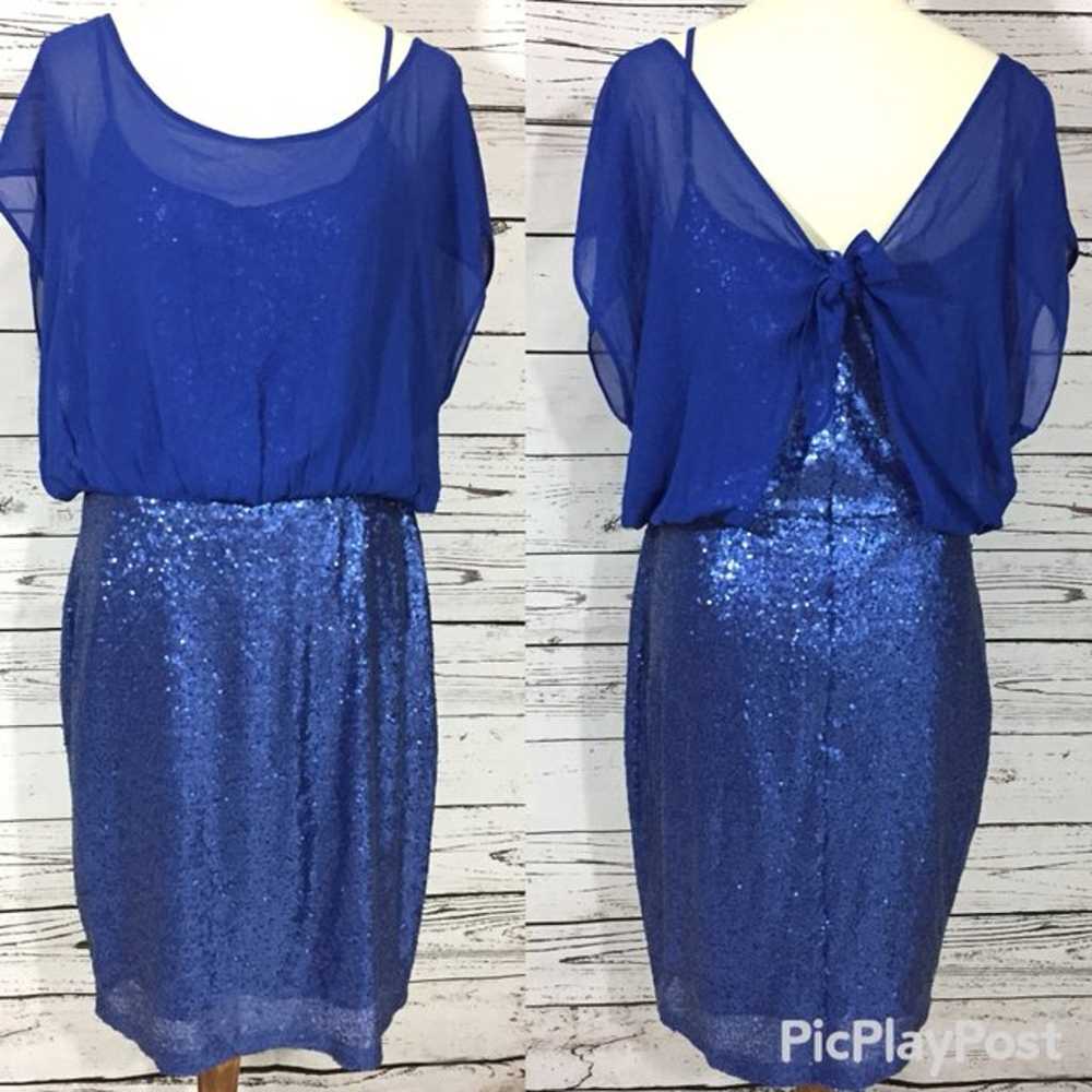 Katia Blue Knee Length dress Plus Sz 2X - image 1