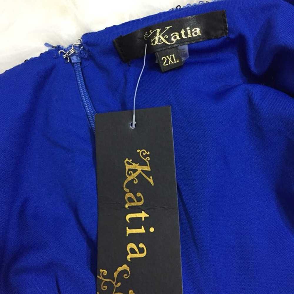 Katia Blue Knee Length dress Plus Sz 2X - image 6