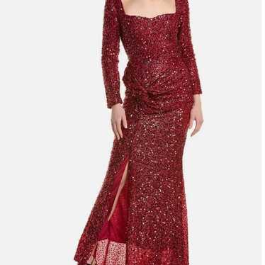 NWOT Red Wine Sequin Gown Sz 2XL - image 1