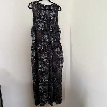 City Chic size XXL/24 black patterned maxi dress - image 1