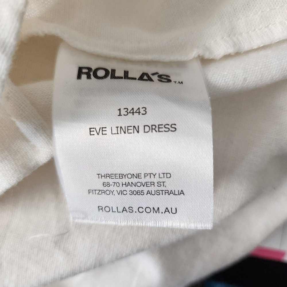 Rolla’s Eve Linen Vintage White Button Front Midi… - image 8