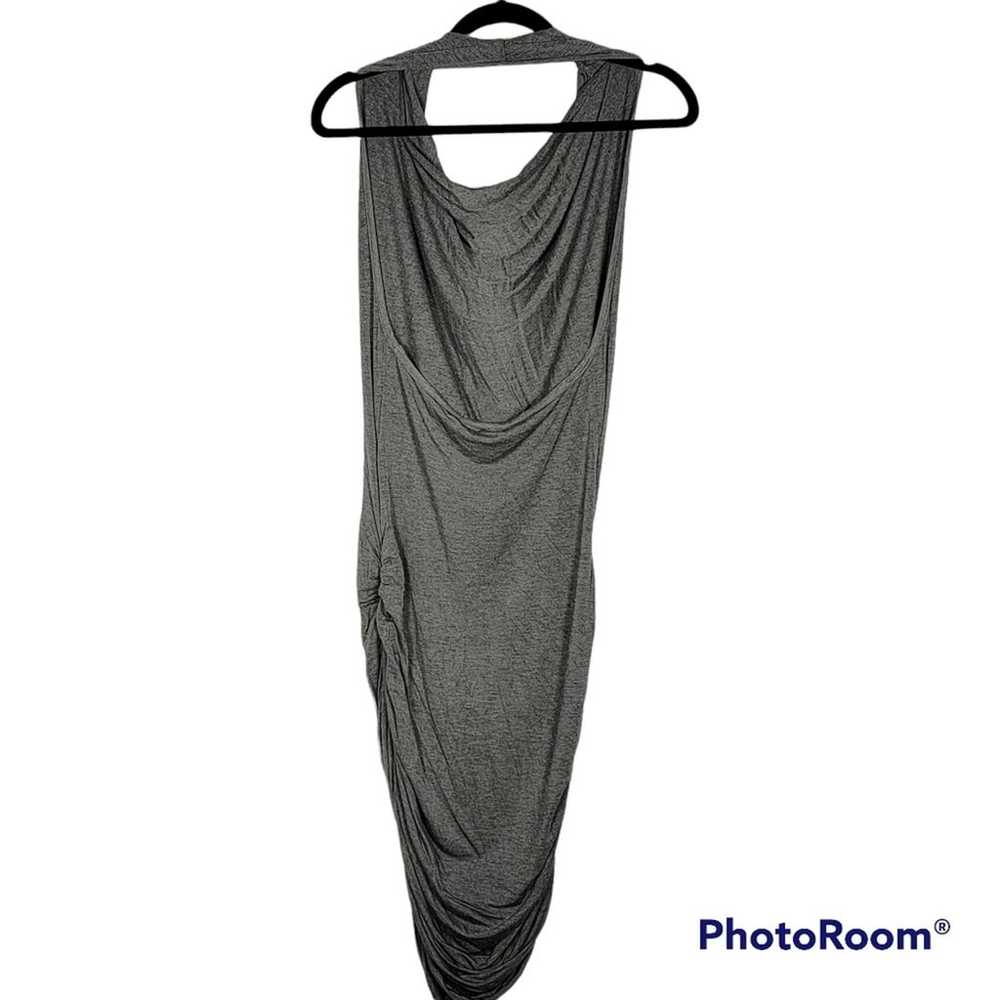 Go Couture Grey Halter Neck Ruche Dress SZ XL - image 2