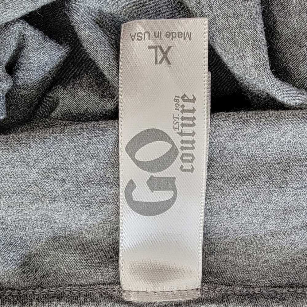Go Couture Grey Halter Neck Ruche Dress SZ XL - image 3