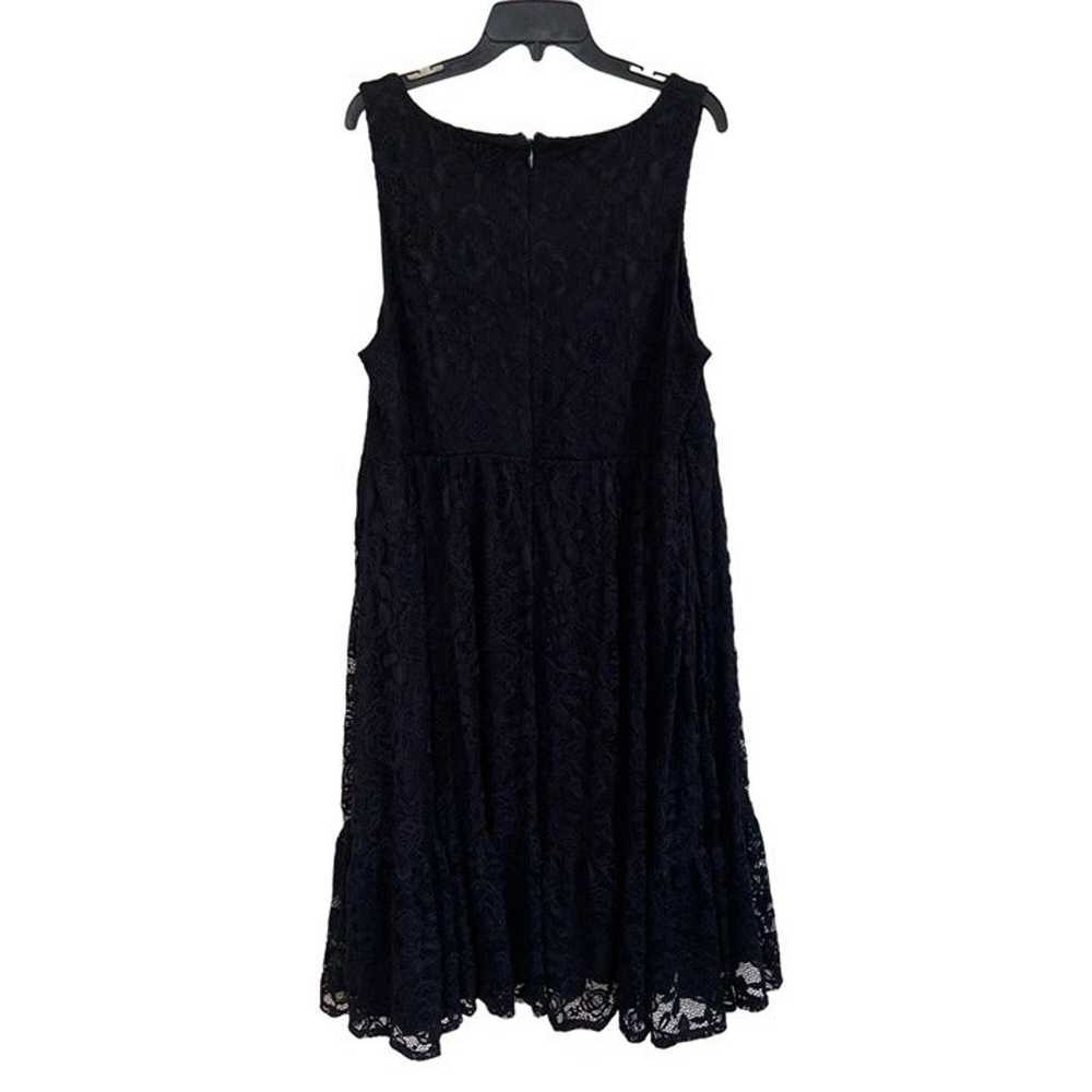 Torrid Black Floral Lace Lined Sleeveless Dress S… - image 2