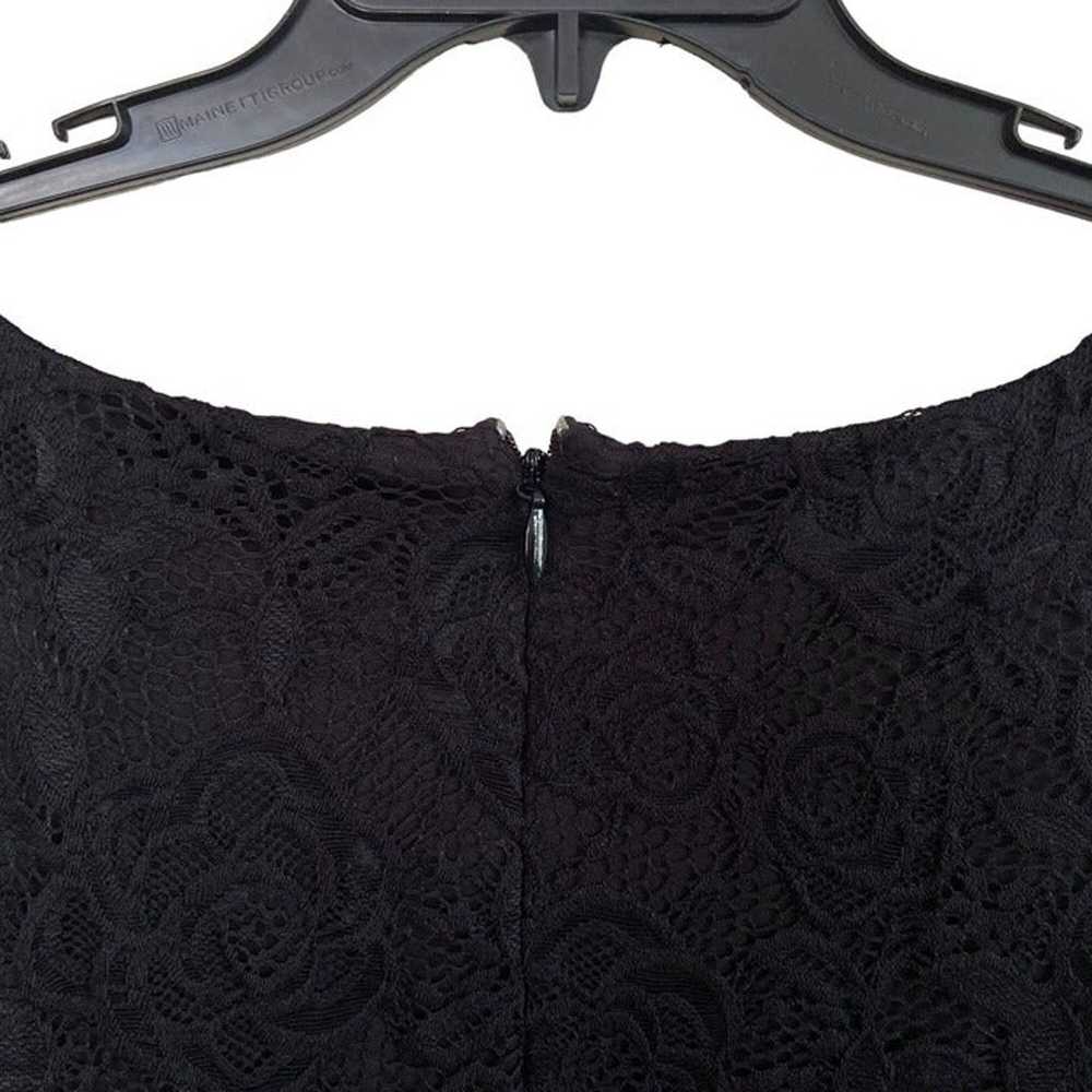 Torrid Black Floral Lace Lined Sleeveless Dress S… - image 4