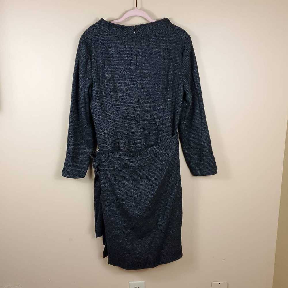 Badgley Mischka Womens Charcoal Faux Wrap Dress S… - image 6