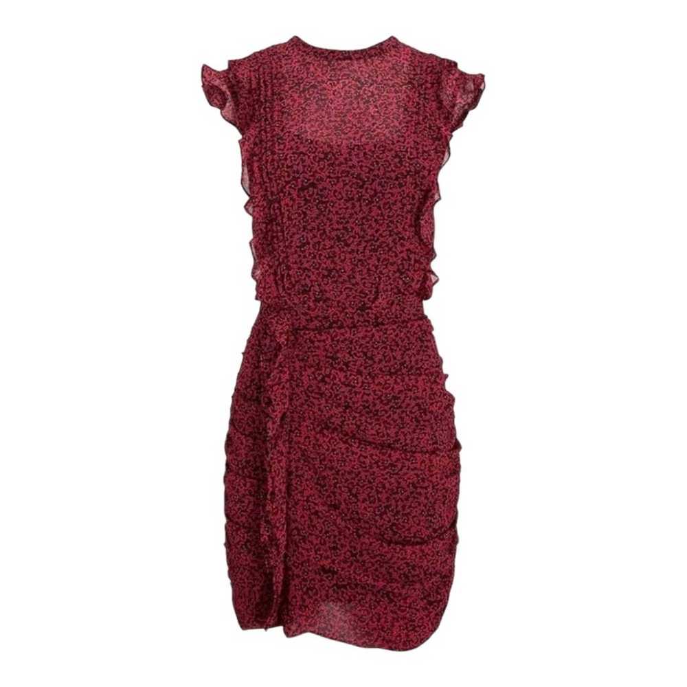 Express Abstract Floral Ruched Mini Dress in Red … - image 8