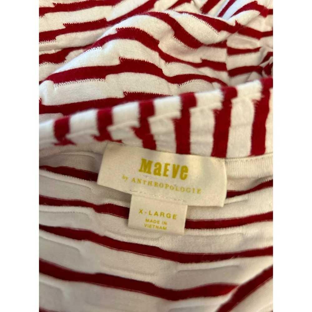 Anthropologie Maeve Women's Red Striped Dress Siz… - image 5