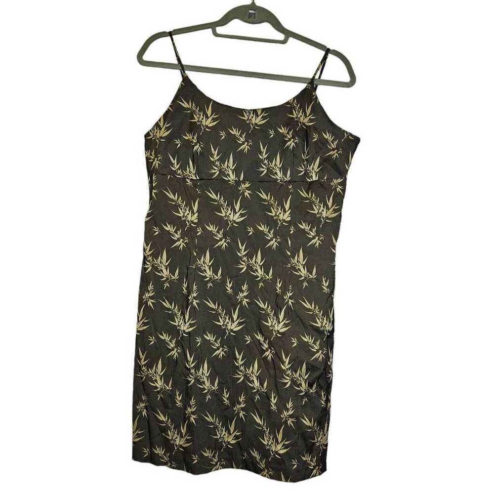 Vintage Y2K XL Dark Green Bamboo Slip Baby Doll D… - image 1