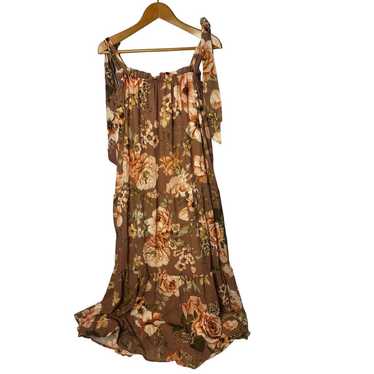 VICI sz XL long floral maxi dress sleeveless chif… - image 1