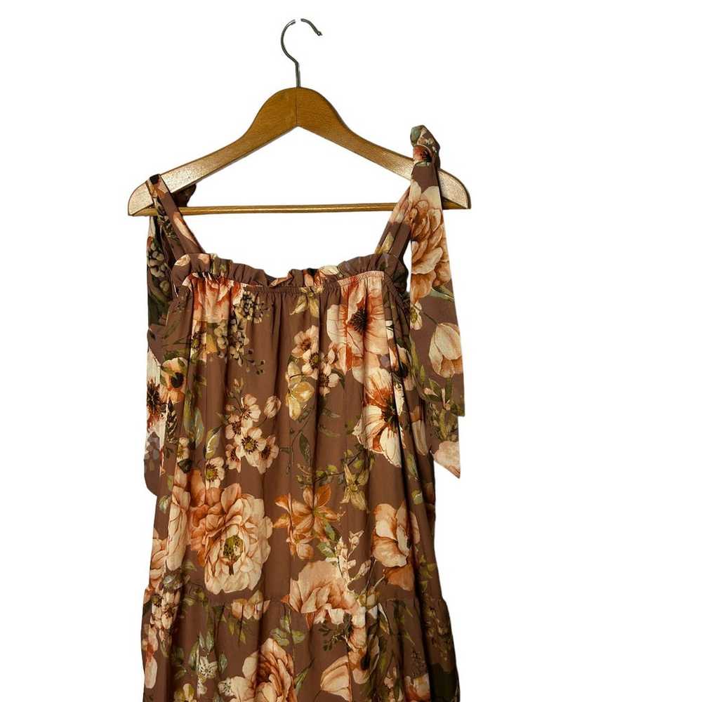 VICI sz XL long floral maxi dress sleeveless chif… - image 2