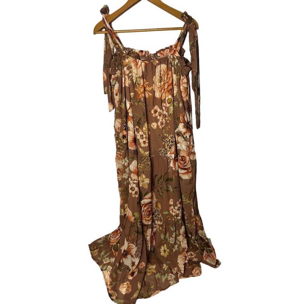 VICI sz XL long floral maxi dress sleeveless chif… - image 3