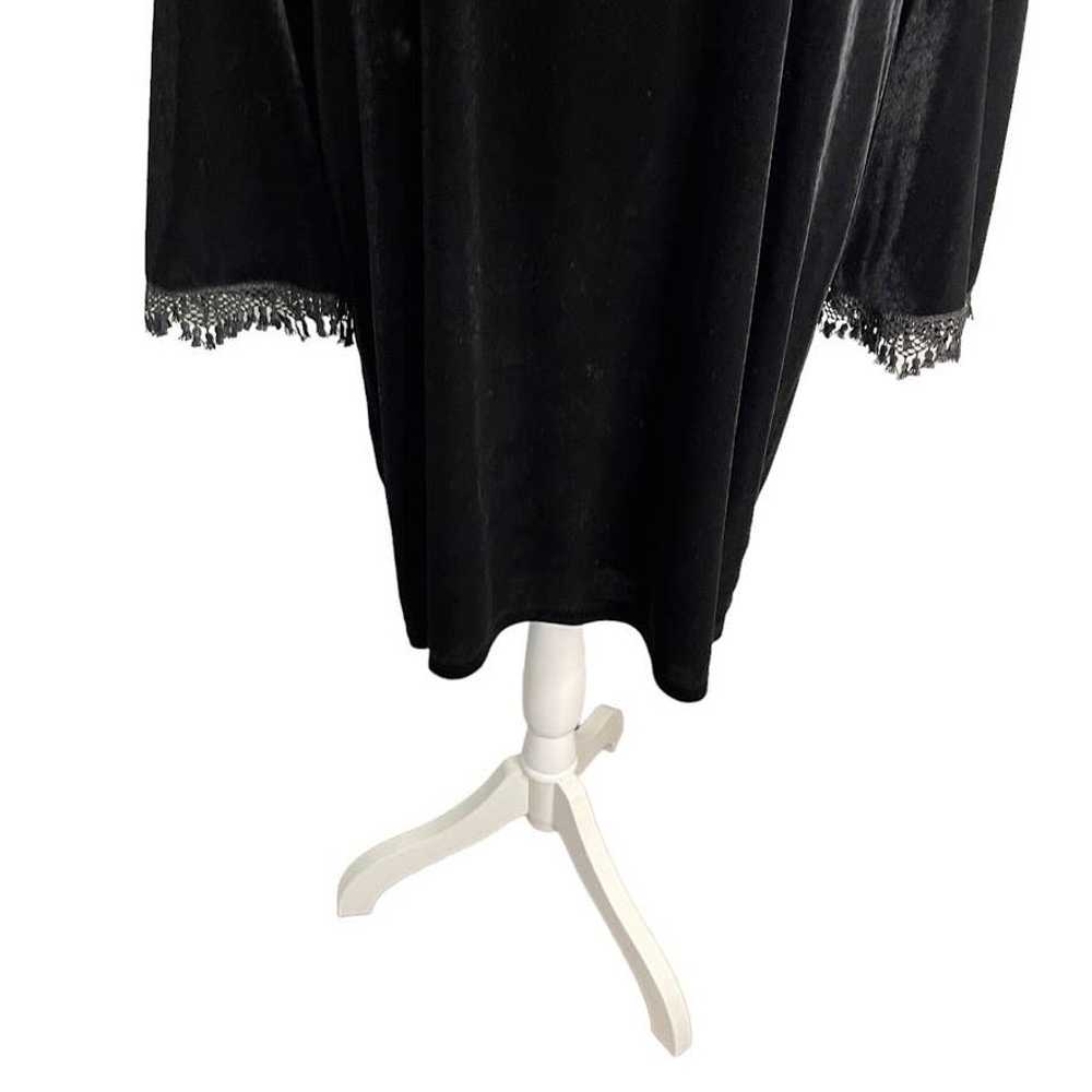 Kobi Halperin XL Black Velvet Long Sleeve Dress F… - image 3