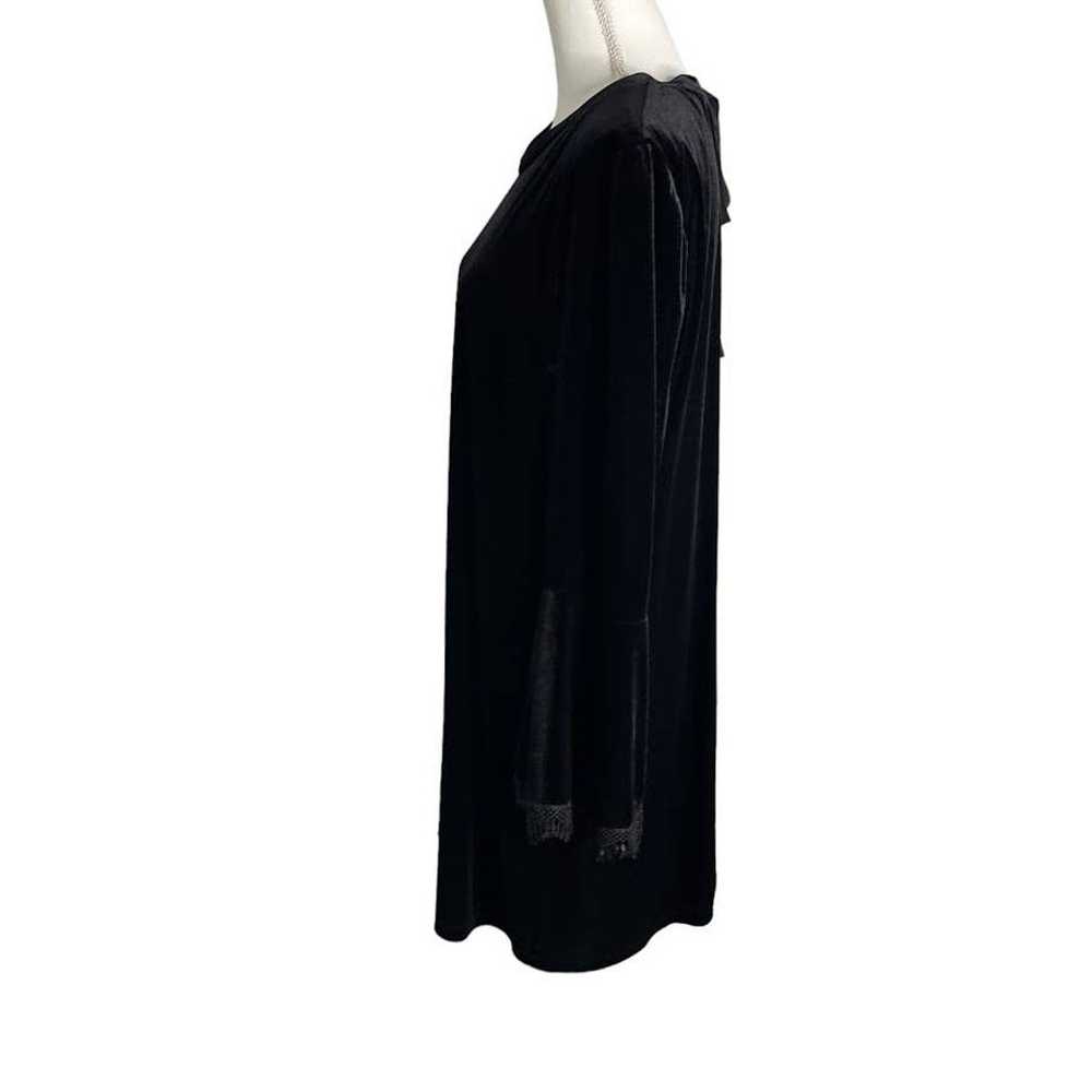 Kobi Halperin XL Black Velvet Long Sleeve Dress F… - image 4