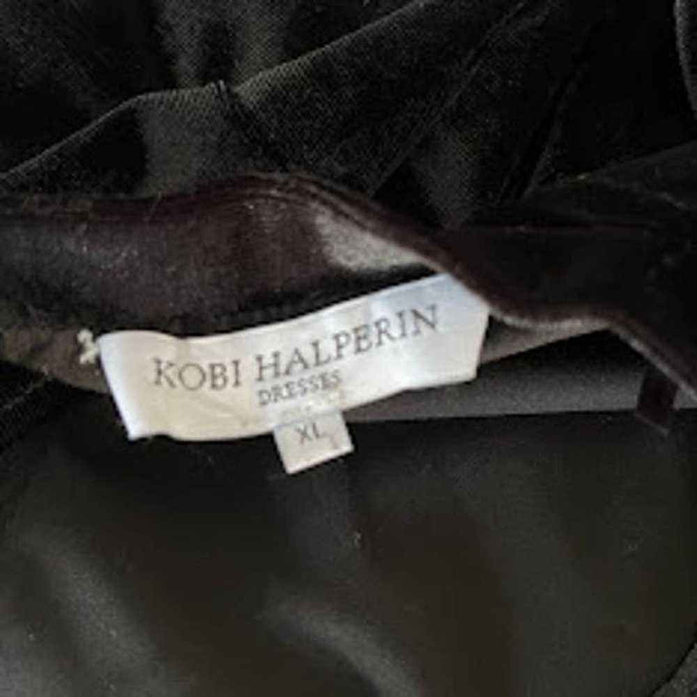 Kobi Halperin XL Black Velvet Long Sleeve Dress F… - image 6