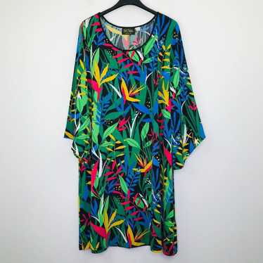 Bob Mackie XL Dress Multicolor Tropical Paradise … - image 1