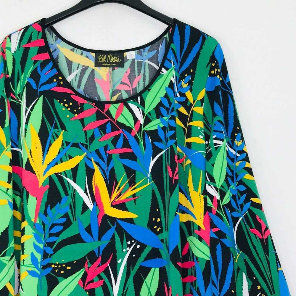 Bob Mackie XL Dress Multicolor Tropical Paradise … - image 2