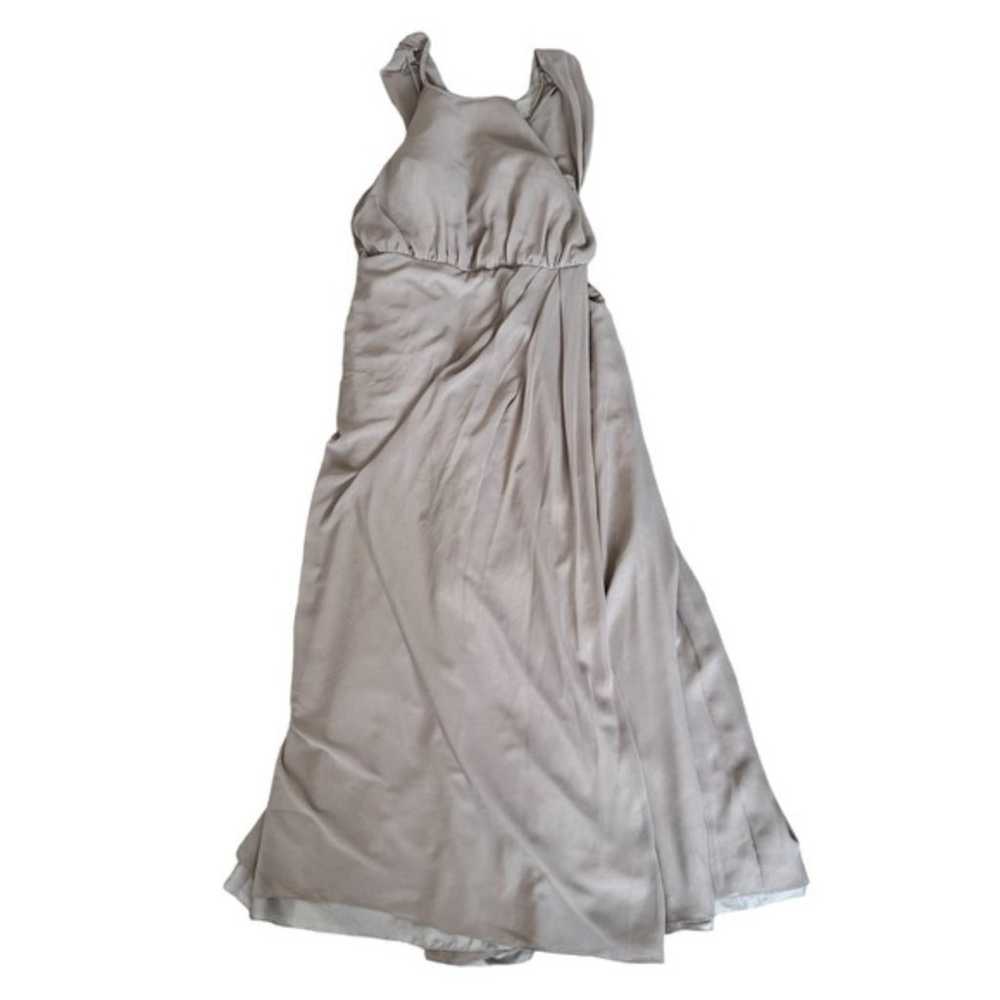 AZAZIE halter high neck taupe maxi formal dress w… - image 1