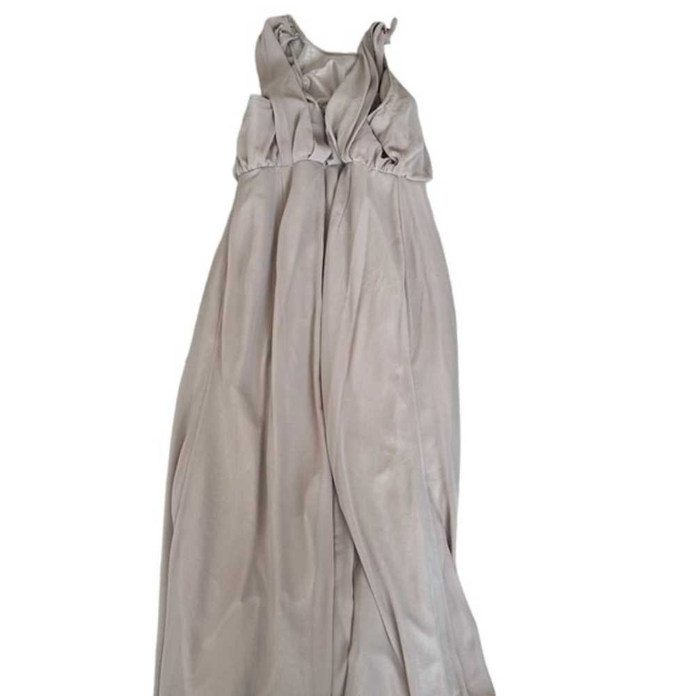 AZAZIE halter high neck taupe maxi formal dress w… - image 2