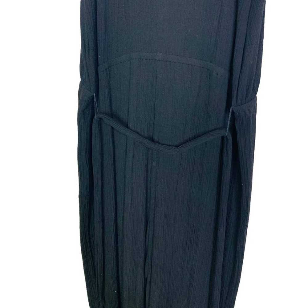 CeCe Crinkle Rayon Jumpsuit 1X Black 3135 - image 3