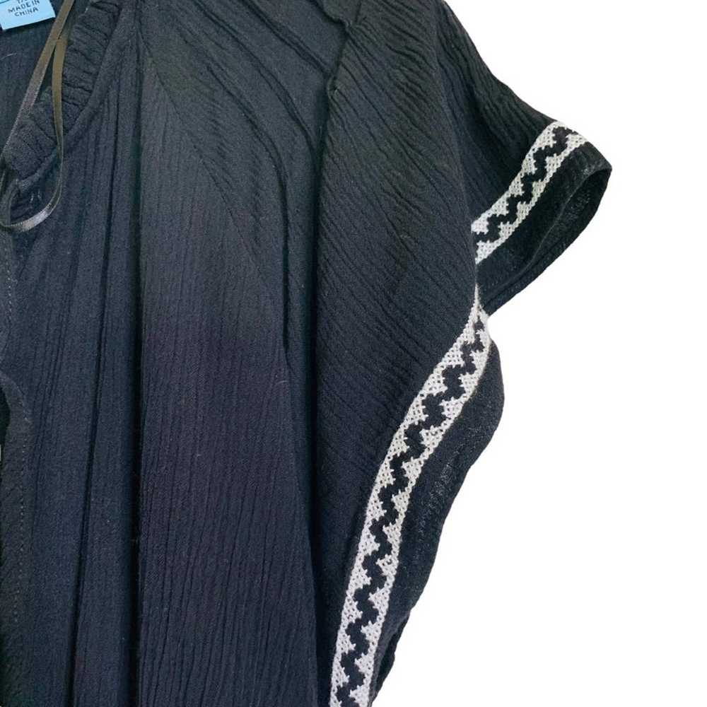 CeCe Crinkle Rayon Jumpsuit 1X Black 3135 - image 8