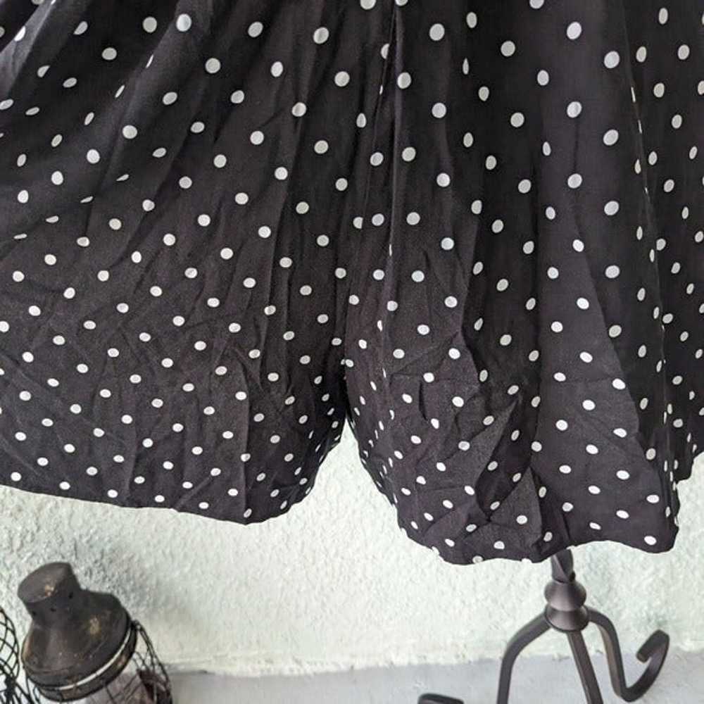 Lane Bryant polkadot romper shorts zipper back si… - image 3