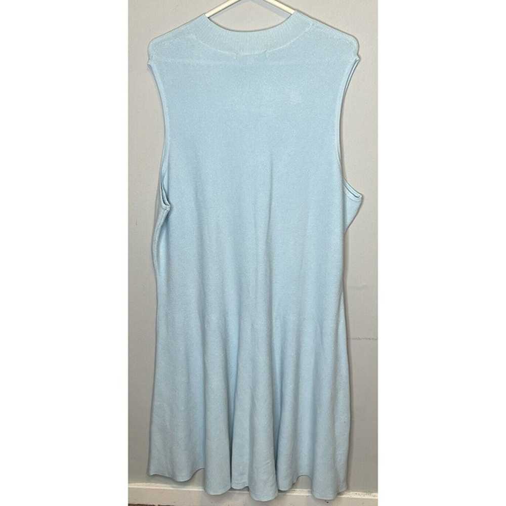 Wendy Williams Dress 2X Blue Sleeveless Stretchy … - image 2