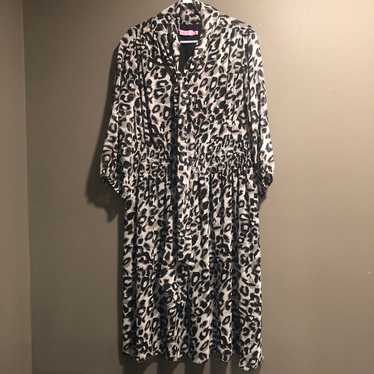 Eliza J Animal Print MIDI Dress 20W - image 1