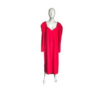 Eloquii Red Sweetheart Neckline Long Sleeve Dress - image 1