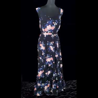 Torrid Black Floral Georgette Maxi Dress