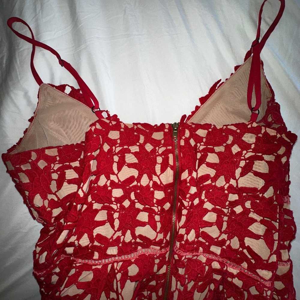 City Chic Scarlet So Fancy tea length lace red dr… - image 6