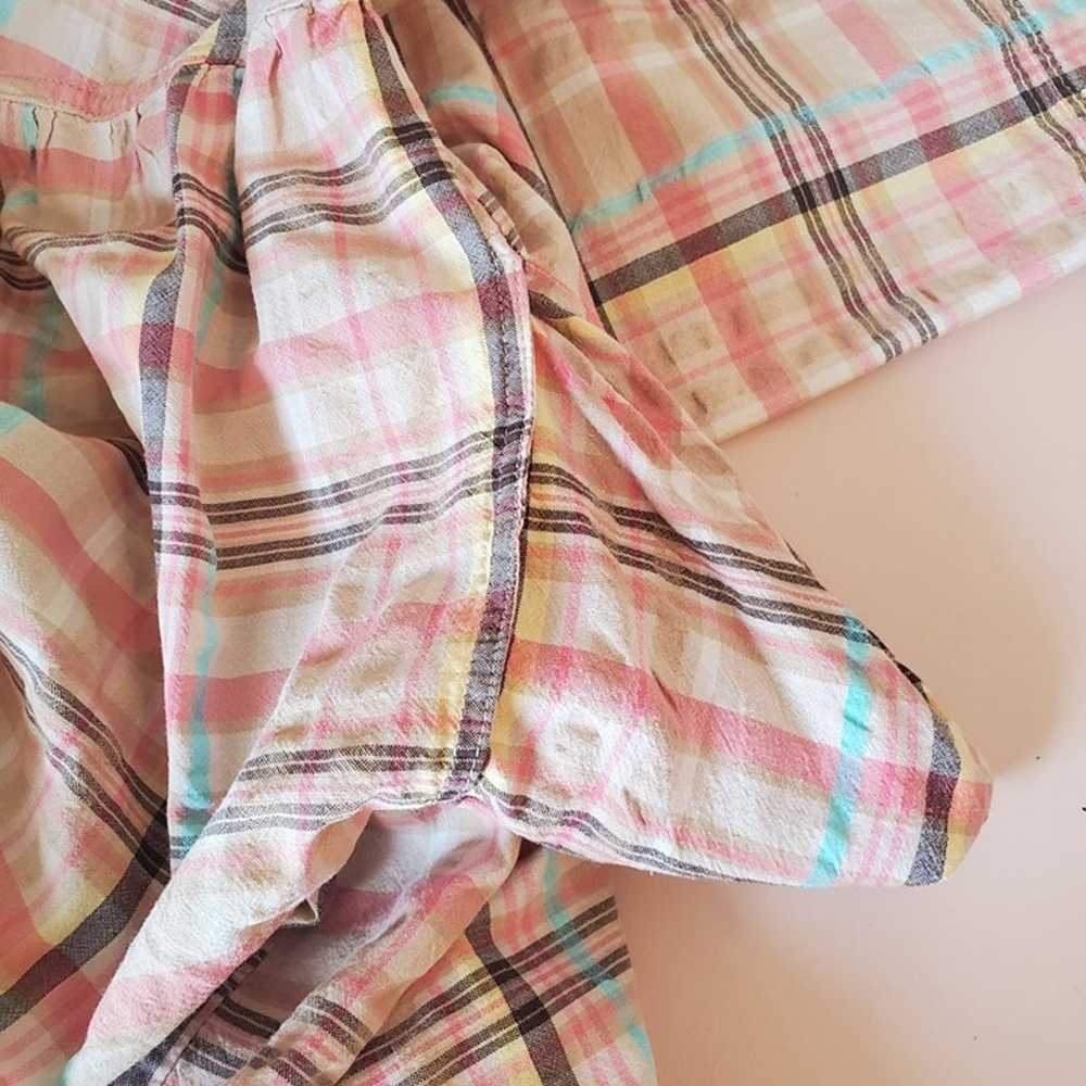 Only Necessities 24W Tan Pink Plaid House Dress M… - image 5